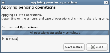 partitioning complete